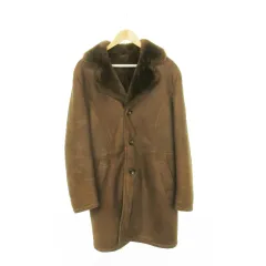 Leder Cris リアルムートンコート 羊革 シープスキン 茶 Leder Cris リアルムートンコート 羊革 シープスキン 茶