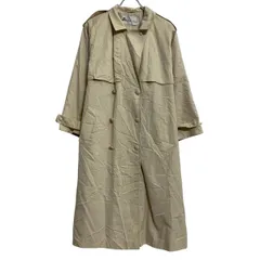 トレンチコート M 程 アイボリー ダブルボタン エポレット 秋冬 アウター 古着卸 アメリカ仕入 a612-7297