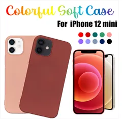 iPhone 12 mini スマホケース アイフォン ケース カラーソフトケース カラフル 耐衝撃 