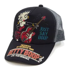 ベティ・ブープ メッシュキャップ ブレイブマン × ベティちゃん 帽子 ギター演奏 ライブ BBB-2525 ブラック×ブラック