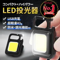 投光器 led ライト 1個　防水 明るい 小型 充電式 屋外 作業灯 電球 スタンド 最強 COB 懐中電灯 釣り アウトドア キャンプ 防災　ワークライト ミニ 3