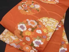 平和屋着物◎六通柄袋帯　雪輪花宝尽くし　金糸　正絹　逸品　AABI0955yx 平和屋着物◎六通柄袋帯 雪輪花宝尽くし 金糸 正絹 逸品 AABI0955yx