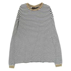 VAINL ARCHIVE ヴァイナルアーカイブ ボーダー リンガー ロングスリーブ 長袖 カットソー Tシャツ ブラック系 L【中古】のサムネイル