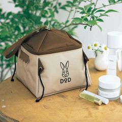 【新品】リンネル付録 DODおうちテント型ポーチ + ノベルティ巾着2色 DOD うさぎ