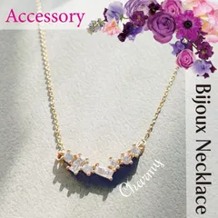 シャイニー ジルコニア ネックレス ♡ キュービックジルコニアのペンダント ビジューネックレス ペンダント プレゼント 誕生日 ジルコニアネックレス キュービック シンプルネックレス ジュエリー | Charmyアクセサリー