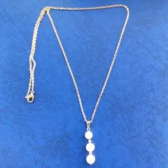 淡水パール ロングサイズネックレス ゴールド