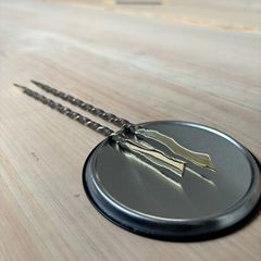 デイツ78用真鍮ベイルハンドル・リング・ホヤカバー北欧柄（厚み4.5mm ）2個 デイツ78用真鍮ベイルハンドル・リング・ホヤカバー 北欧柄