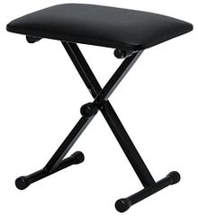 1台_3段階高さ調整_ブラック KC キーボードスローン (ピアノ椅子) ブラック KB-4400/BK