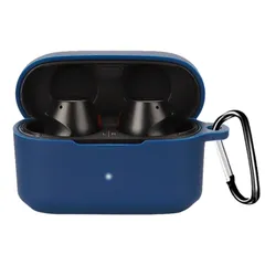 【特価セール】オーディオテクニカ ATH-CKS30TW+(E) / ATH-CKS30TW 対応 ケース 保護ケース ヘッドホンケース KONXISA シリコン素材 着用しやすい 耐衝撃性 防水防塵 ウォッシャブル カラビナ付き 持ち運びがしやすい【ブルー】