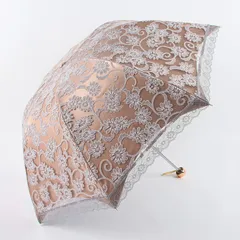 日傘 UVカット 即購入OK 紫外線対策 遮光 遮熱 折りたたみ傘 レディース おしゃれ 晴雨兼用 3段折りたたみ傘 レース刺繍柄日傘 雨傘 折りたたみ 上品 30代 40代 50代ouruola04