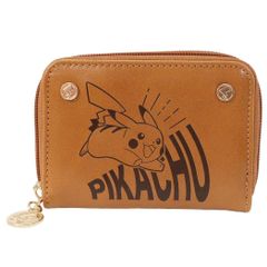 Pokémon ポケモン　合皮　型押しピカチュウ　カード＆コインケース
