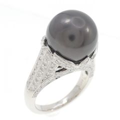 PT900 黒蝶パール リング 12.6mm