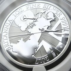 2017 イギリス ブリタニア 20周年 £2 銀貨 NGC PF70UCER イギリス 2017 エリザベス2世 2ポンド1オンス 銀貨 NGC PF70UC
