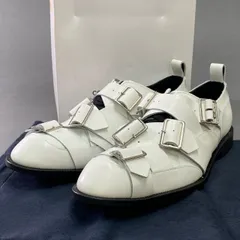 1b7 COMME des GARCONS コムデギャルソン モンスター期 多重ベルトシューズ 24.5cm ホワイト レザー イタリア製 箱付きのサムネイル