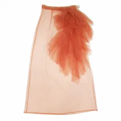 24ss マージ MARGE Tulle decorative over skirt チュールレース オーバースカート ロング 34 オレンジ 1007-0105-334/■X30/レディース