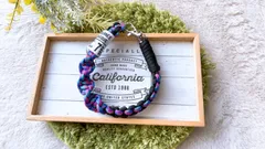 パラコード✶スマホストラップ✶ショート手首用✶ハンドストラップ✶ストラップホルダー付✶パープルMIX☓ブラック