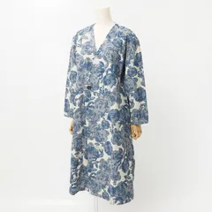 □美品□Plantation プランテーション コート サイズM 総柄/花柄 ノー  