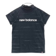 サイズ：1 NEW BALANCE ニューバランス  ハイネック 半袖　Tシャツ 総柄 ブラック系 [240101248196]# ゴルフウェア レディース ストスト