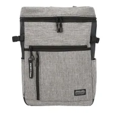 ☆ シャンブレー ☆ TIGER LABEL スクエア型バックパック スクエア型 バックパック スクールリュック リュックサック リュック デイパック ビジネスリュック A3 収納 スクエア PC収納 23L 軽量 男女兼用 レディース メンズ パスケース付き