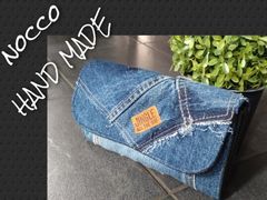 №707【DENIM✖️Leopard LongWalletデニムリメイク長財布👖ヒョウ柄♥