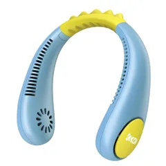 Ausic首掛け扇風機ネックファン携帯扇風機4段階風量調整強風瞬間冷却羽根なし長時間使用軽量設計冷却プレートポータブル扇風機子供用静音設計コンパクトミニ扇風機自由調節可両手解放…