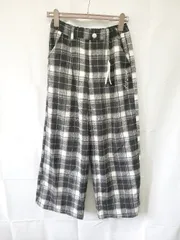 ◇ ⊇ 未使用 SISTER JENNI キッズ 子供 起毛素材 ワイド パンツ サイズ160 ブラック ホワイト系 レディース E  【1507160005207】