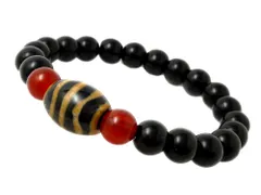 天珠 ブレスレット水紋天珠 パワーストーン ブレスレット メンズ レディース 天然石 数珠 アクセサリー メンズブレスレット