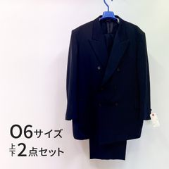メンズ　ブラックフォーマル　ダブルスーツ　中古　O6　大きいサイズ　ウエスト約112cm　身長目安175cm　結婚式　撮影衣装　MensSuits133