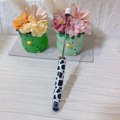 カスタムタッチペン　牛柄