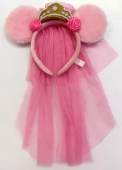 【中古】アクセサリー(非金属) ミニーマウス(ピンク/薔薇) ベール付きカチューシャ 「ディズニー」 東京ディズニーリゾート限定