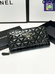 【今日特価】PRADA プラダ ブラック シングルジッパー クラッチ ウォレット 送料無料 在庫限定セール価格！?