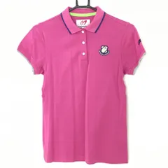 ★特価★マスターバニー 半袖ポロシャツ ピンク ロゴ刺しゅう  レディース 1(M) ゴルフウェア MASTER BUNNY EDITION