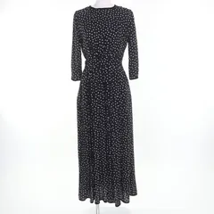 美品 ☆ シンメSINME ドットマシキ丈ワンピースS ブラック Sinme