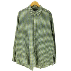 ラルフローレン RALPH LAUREN 90S BLAKE ブレイク ポニー刺繍  マドラスチェック ボタンダウン シャツ ビックサイズ メンズ  XXL
