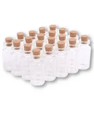 Chocople 小瓶 コルク瓶 ミニボトル コルク栓 ガラス瓶 ガラス 小物 保存 容器 保管 小分け 20本セット (5ml) [5ml]