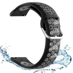 【人気商品】スポーツバンド レッドブラック 交換ベルト 高級シリコンバンド 専用スポーツバンド 通気 スマートウォッチ交換用バンド 汚れ防止 水洗い可 ストラップ mm通用の腕時計バンド ラバーベルト、ために適したamazfit bip スマートウォッチ、Ya