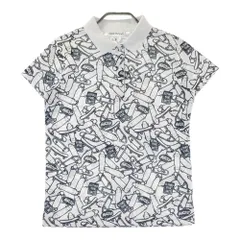 サイズ：0 JACK BUNNY ジャックバニー  半袖ポロシャツ 総柄 ホワイト系 [240101403781]# ゴルフウェア レディース ストスト