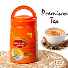 チャイ用紅茶　CTC茶葉　プレミアムティー Premium Tea 225g 大ボトル【WAGH BAKRI/ワグバクリ