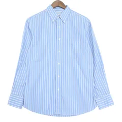 New England Shirt Company ニューイングランドシャツカンパニー BD ボタンダウン ストライプ ロングスリーブ コットン シャツ 表記サイズM　【WSP】