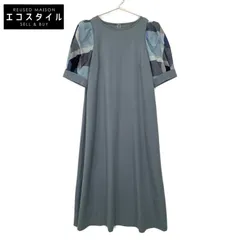 BLUE LABEL CRESTBRIDGE ブルーレーベルクレストブリッジ 22年製 ブルー クールタッチドレーピーポンチドレス 36