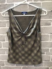 【F4-16】△ BURBERRY タグ表記サイズ38 ベスト　チェック柄