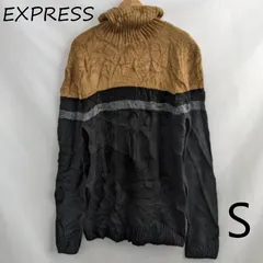エクスプレス ニット セーター サイズS 黒 茶 メンズのサムネイル