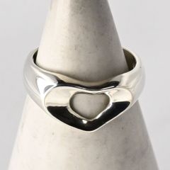 【研磨済】TIFFANY＆Co. オープンハート リング 5.5号 ティファニー 指輪