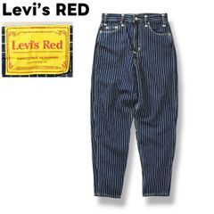 【美品】 リーバイス レッド Levi's RED デニム パンツ W26 x L29 ストライプ柄 インディゴ レディース ♪