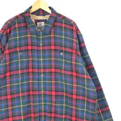 古着 大きいサイズ エルエルビーン 長袖シェルパライナー フランネルシャツ メンズUS-XLサイズ tn-1946