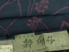 平和屋着物＊夏物　紗紬　草花文　証紙付き　正絹　逸品　DAAT2128yyy