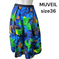 美品 ミュベール MUVEIL フラワープリント ロング スカート コットン レディース 中古 36、S、7号 S5N278のサムネイル