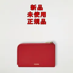 Fossil フォッシル Jori レザー ジップ カードケース コインケース レッド【FO-303】