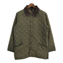 00年代 イングランド製 Barbour バブアー Polar Quilts ポーラーキルト キルティングジャケット グリーン(メンズ S相当)中古 古着 U3047