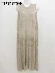 ◇ ROPE PICNIC ロペピクニック ノースリーブ 総柄 カットソー サイズ38 ベージュ レディース  【中古】 【1109100016603】